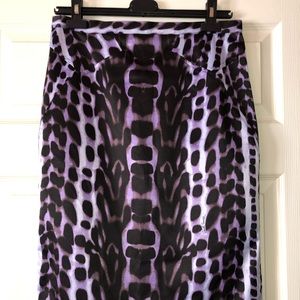 Just Cavalli Pencil Skirt in Purple and Black